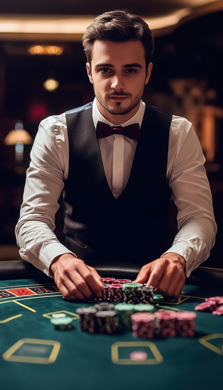 Chart displaying baccarat odds comparison between banker, player, and tie bets with house edge percentages